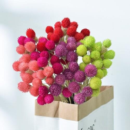 15pcs/lot strawberries grass fake flowers artificial flower bouquet for home wedding decor DIY Craft Wreath Gift Ball Flower