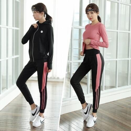 3PCS Women Sportswear Quickly Dry Loose Jacket Running Jogging Outfits Casual Gym Workout Set Sport Suit Sweatshirt+hoodie+pant