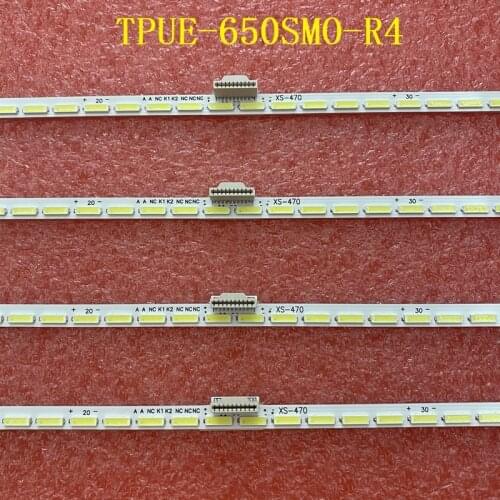 4pcs/set 48LED 400mm LED backlight bar For 65PUS7600/12 65PUS9109/12 TPUE-650SM0-R4 TPT650LS-FJ01