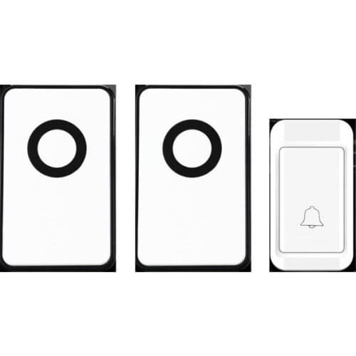 Emitter free of battery bell ring 2receiver wireless door bell set by 110-220V wireless doorbell ip44 120M door chime door ring