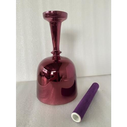 Shinny purple crystal singing chalice 3rd octave B note 6.5" 432HZ for sound healing