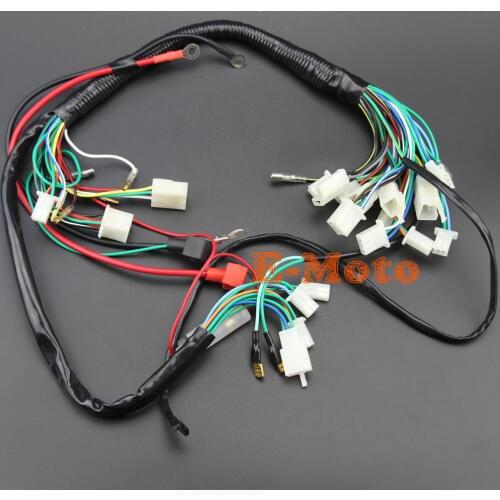 ELECTRIC START WIRING HARNESS WIRE LOOM PIT BIKE ATV QUADS 50 70 90 110 125CC GO KART new E-Moto