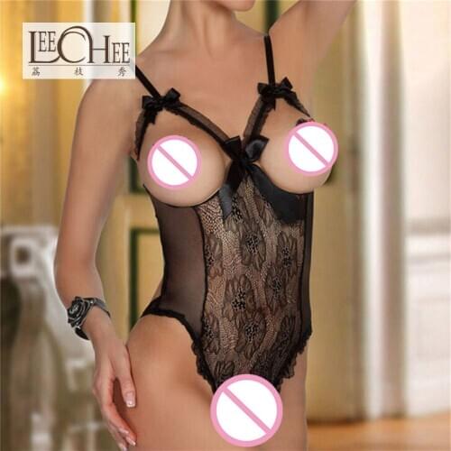 Erotic body suits for Women Sex Underwear Porn Babydoll Dress Hot Lace Open Bra Crotch Sexy Lingerie Costume Nuisette