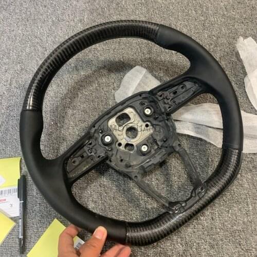Carbon Fiber Racing Steering Wheel Preforated Leather Compatible for For Audi Q5L