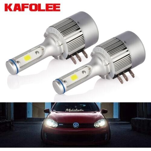 GZKAFOLEE COB Chip H15 Led 4000lm 35w High Beam Headlight and Daytime+Driving Light Stock Replacement led 6000K White