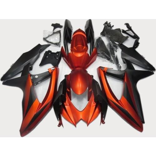 Hey-Injection mold Fairing kit for SUZUKI GSXR600 750 08 09 GSXR600 GSXR750 K8 2008 2009 black orange ABS Fairings set