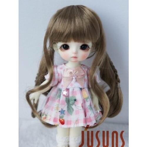 JD337 1/8 1/6 Pretty synthetic mohair BJD doll wigs size 5-6 inch 6-7inch doll long pony braid wig fashion doll accessories