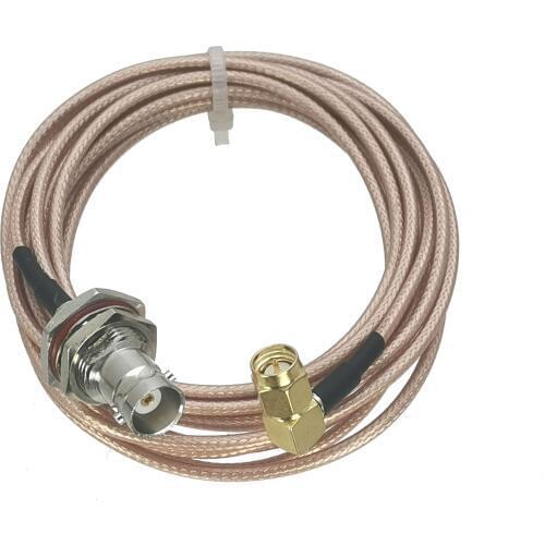 Cable BNC female jack nut bulkhead jack to SMA male plug right angle RG316 RF pigtail 4inch~10FT