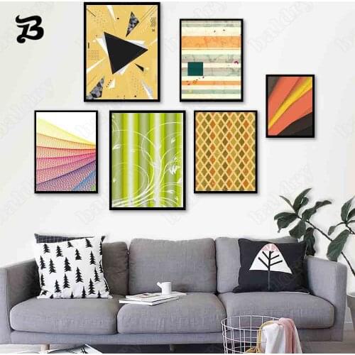 Canvas Painting Wall Art Nordic Abstract Modern Colorful Fashion Geometry Graffiti Canvas Posters Prints for Living Room Decor