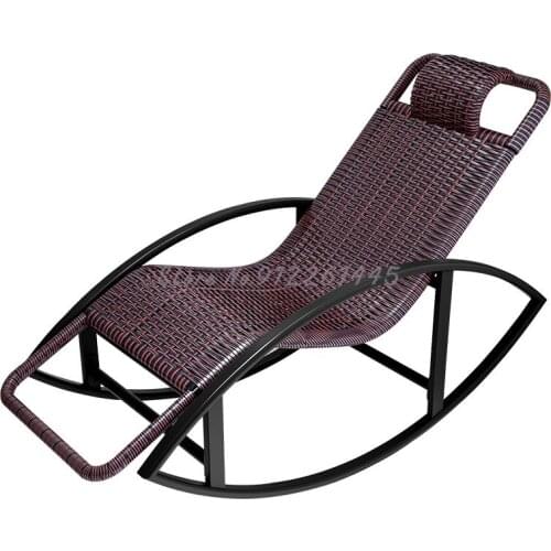 Rocking Chair Balcony Home Leisure Rattan Lazy Chair Outdoor Rocking Chair Single Recliner Couch