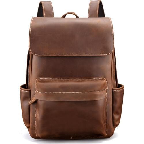 Man Woman Backpack Genuine Leather Fashion Couple Model Shoulder Bag Travel Gift Bolsa Feminina School Bags Crossbody Mochila
