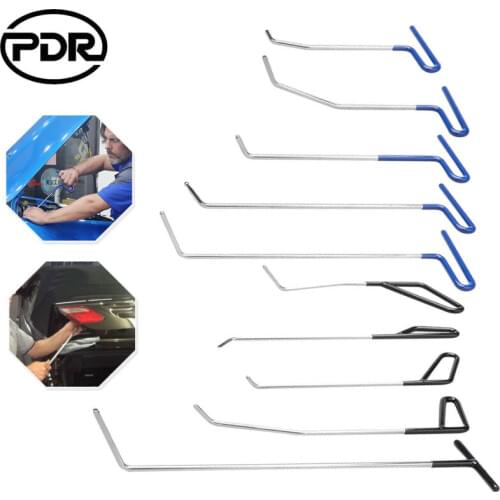Super PDR Tools Paintless Dent Repair Push Rods Spring Steel Rods Car Body Repair Tools Set Dent Removal Repar Tools Set