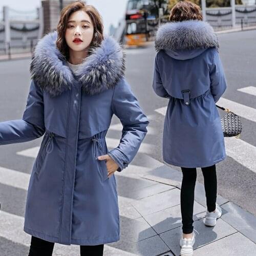 2021 New Winter Jacket Plus Size Thicken Warm Parkas Women Winter Coat Windproof Cotton Hooded Jackets Long Female Snow Outwear