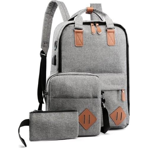 New sac dos homme rucksack women back pack men 3pcs/set school backpacks for boys mochila colegio bandolera mujer rugzak vrouwen