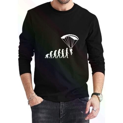 Skydiver Base Jump Para Plane Airplane Logo Classic Black T-Shirt 2021 Newest Summer Mens Long Sleeve Popular Tees Shirt Tops