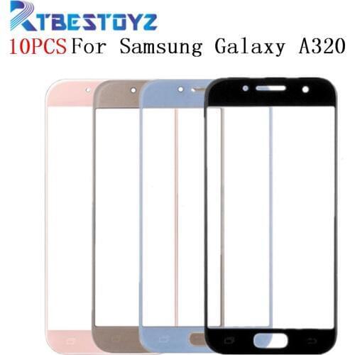 RTBESTOYZ 10PCS/lot 4.7" High Quality New Replacement Touch Panel Glass Front Glass Lens For Samsung Galaxy A3 2017 A320 A320F