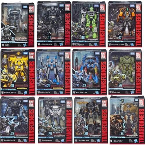 Hasbro Transformers Toys Studio Series 10~30 Deluxe Class Transformers Bumblebee Ratchet Sideswipe Rollbar Action Figure 12cm