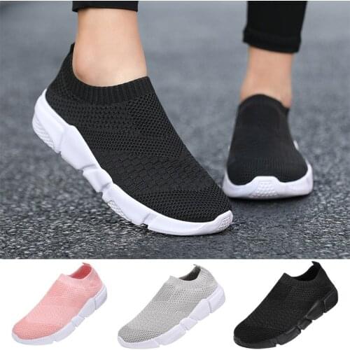 Women Flat Slip on Shoes Woman Light Walking Sock Sneakers Summer Casual Walking Femme Tennis Loafers Zapatos De Mujer Zapatos