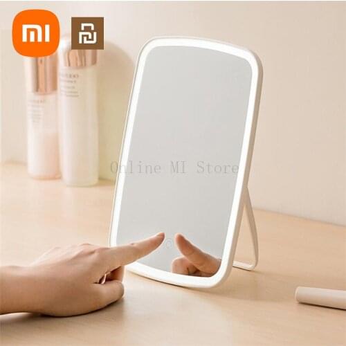 Xiaomi YoupinJordan& judy Intelligent makeup mirror rechargeable led light portable folding light mirror dormitory desktop