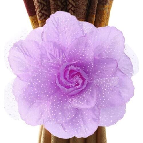 Flowers Curtain Clip Home Decor Clip Curtain Tieback Living Room Bedroom Curtain Clip-on Tie Backs Holdback Tieback Holder Panel