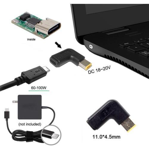 Laptop Charger Adapter Converter USB Type C Female Dc Power Jack To 7.4*5.0mm 4.5*3.0mm 5.5*2.5mm For Lenovo Asus Adapter Laptop