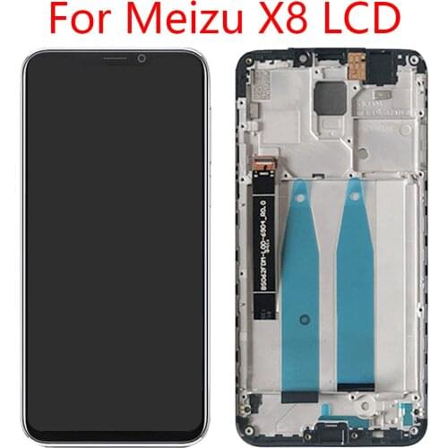 Suitable for Meizu X8 LCD display touch screen digitizer with frame replacement Meizu X8 X 8 display M852H M852Q 6.2 inches
