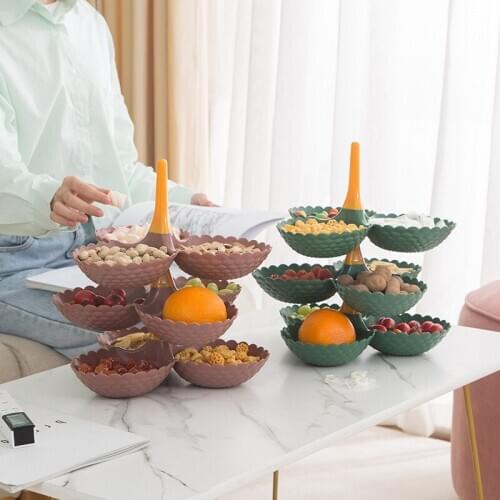 1Pc Fashion 3 Layers Detachable Fruit Plate Living Room Snack Dessert Display Storage Stand Home Supplies