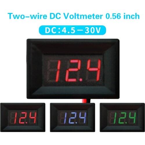 1PCS DC 4.5V to 30V Red /Green /Blue Digital display voltager Panel Meter