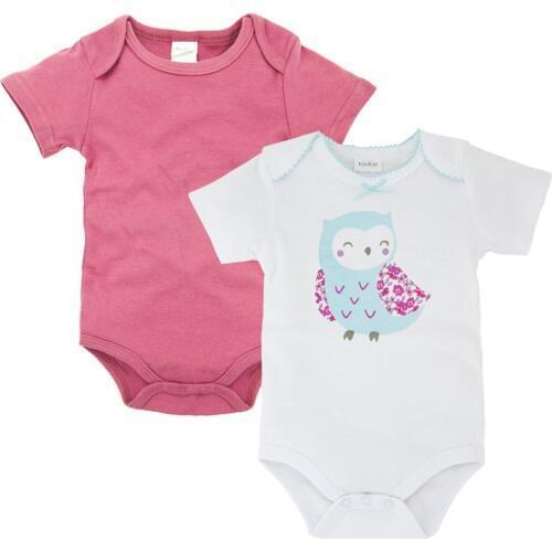 SAILEROAD 2Pcs/Set Girl Cute Cartoon Owl Printed Pajamas Baby Onesies Newborn Summer Kids Pijama Infantil Infant Cotton Jumpsuit