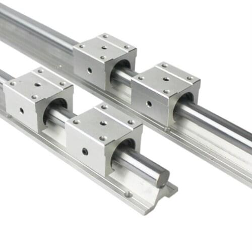 2pcs SBR25 L-1200mm support rail linear guide + 4pcs SBR25UU linear bearing blocks for CNC router parts