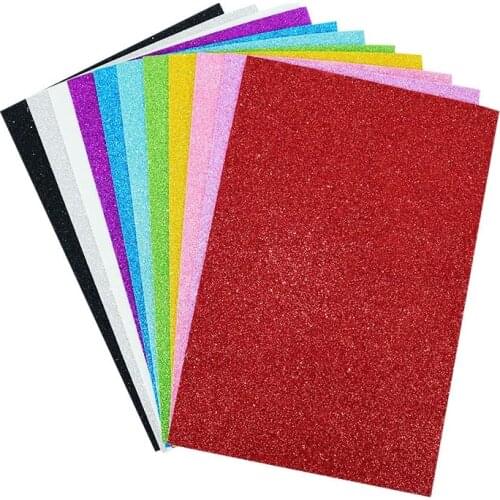 5Pcs Glitter Foam Sponge Paper Handmade DIY Craft Accessories Wedding Birthday Party Decoration Making Scrapbook Material 20x30
