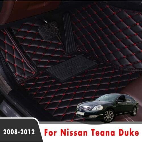 Car Floor Mats For Nissan Teana Duke 2012 2011 2010 2009 2008 Artificial Leather Carpets Foot Pads Custom Accessories Interior