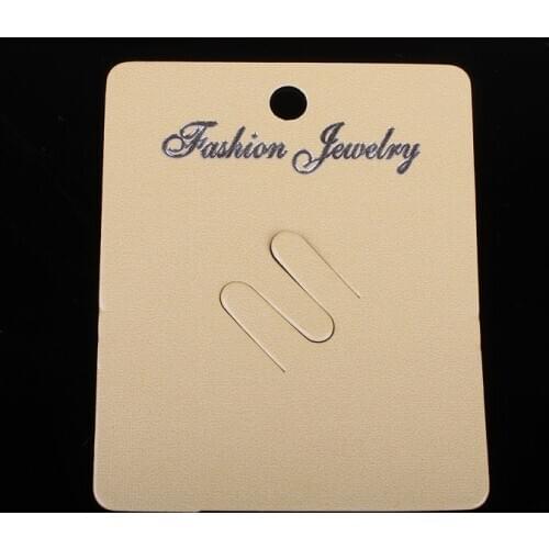 100pcs Kraft Fashion Jewelry Cream Card Brooch Cards 7x5.7cm Paper Craft Card Hang Tag Jewelry Displays