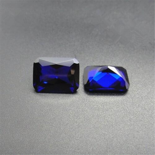 Brilliant Blue Spinel Rectangle Faceted Gemstone Radiant Cut Blue Spinel Gem Multiple Sizes to Choose C22L