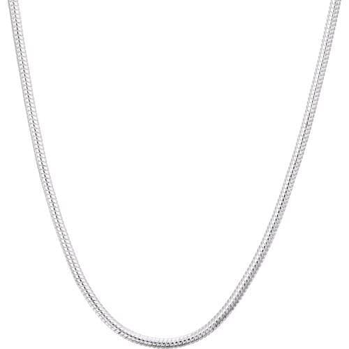 925 Silver 1MM/2MM/3MM Snake Chain Necklace For Men Women Silver Necklaces Fashion Jewelry C