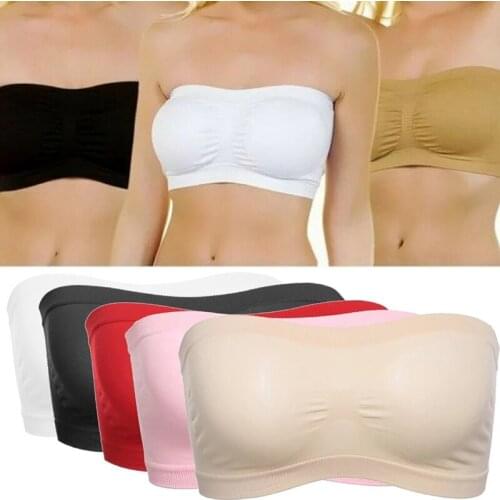 Breathable Mesh Tube Bra Strapless Crop Tops Women Ladies Sexy Bralette Bra Bandeau Boob Underwear