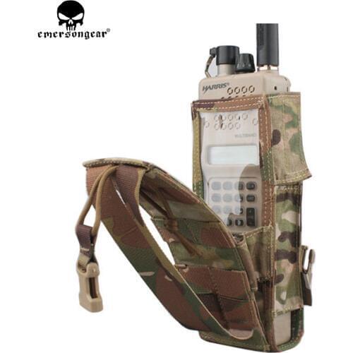 EMERSONGEAR Tactical PRC 148/152 Radio Pouch Hunting Paintball Airsoft Combat Gear Molle Radio Holder Multicam Black EM8350