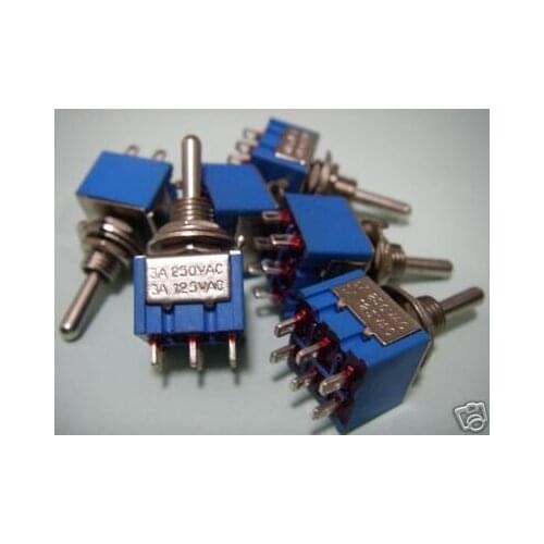 Chrome DPDT 3-Way Guitar Toggle ON ON ON Switches