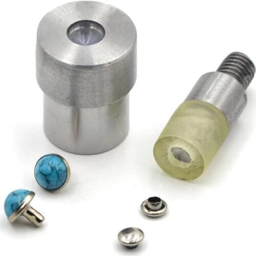 KALASO 1Set 6mm 8mm 10mm Resin Dome Studs Mushroom Rapid Rivets Dies Mould Tool For DIY Craft Supplies