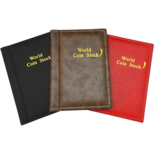 120 Pockets Coin Holder Collection - Coin Storage Album Leather Book for Collectors, Nickel Organizer Display