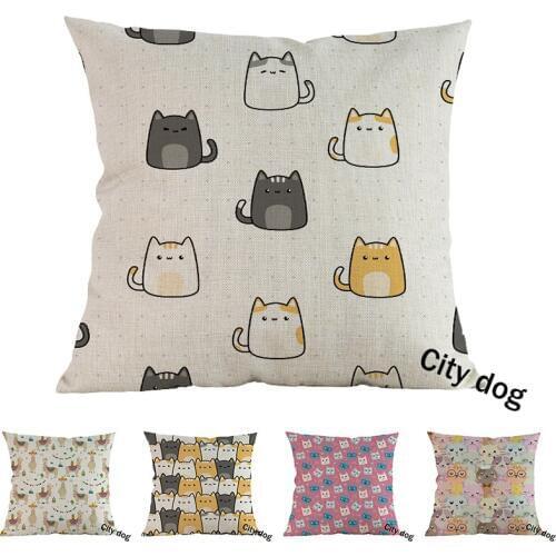 Cartoon animal cat alpaca crocodile unicorn 45*45cm square pillow case Cushion cover car sofa decoration pillow cushions covers