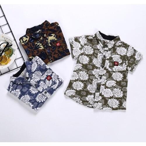 Summer 2020 Korean Version of The New Plant Floral Pattern Printing Loose Casual Half-sleeve Lining