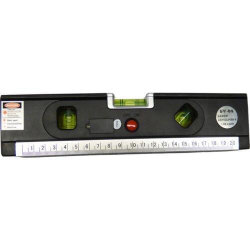 LV04 Multipurpose Level Laser Horizon Vertical Measure Tape Aligner Bubbles Ruler 8FT laser lever tape measure