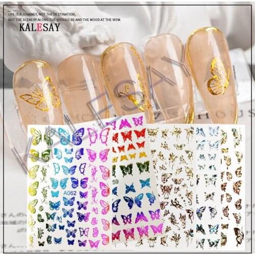 New Arrive Nail Art Sticker Decal Decoration Glow In Dark Butterfly Nail Stickes Back Glue Moon Manicure Sticker on Nails Design