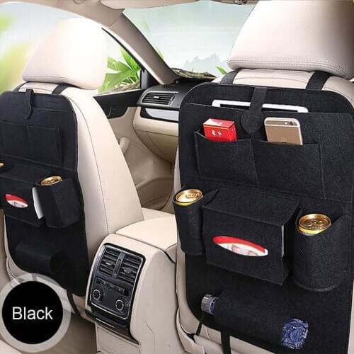 2pcs New Car Seat Storage Bag Back Seat Organizer Box Car Seat Back Storage Bag Pad Cups Storage Holder Fabric Child Anti-kick