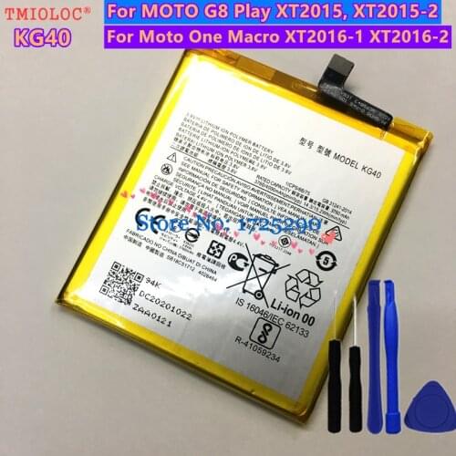New High Quality 4000mAh KG40 Battery For Motorola Moto One Macro G8 Play , One Macro Dual SIM XT2015-2 XT2016-1 XT2016-2