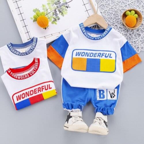 0-4 Years Summer Boy Clothing Set 2021 New Casual Fashion Active Sport T-shirt+ Pant Kid Children Baby Toddler Boy Clothing