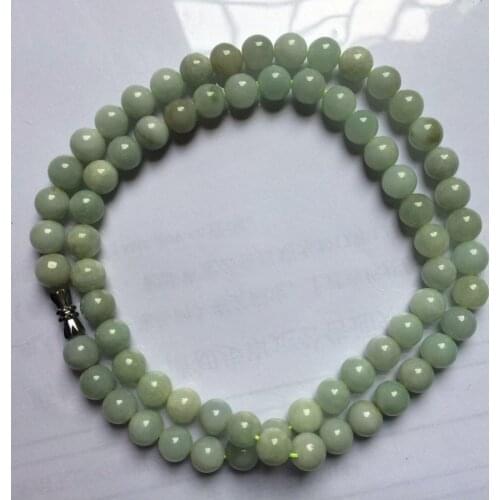 7-8mm natural Myanmar jades necklace natural stone necklace for woman for party wholesale