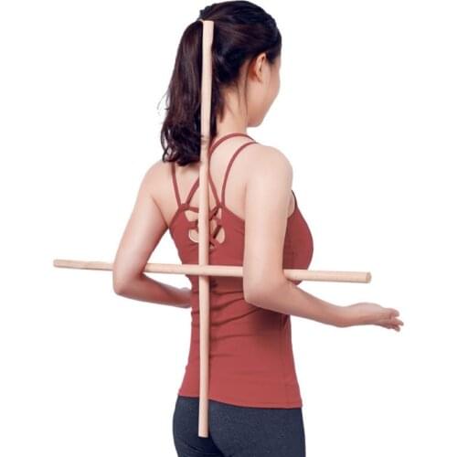 Yoga Rod Sticks Comfortable Body Wood Stretching Tool for Martial Artists Dancers Gymnasts Rod Yoga Pilates Stick Fitness Bar