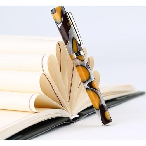 Moonman N2 Mini Resin Fountain Pen Acrylic Pocket Short Creative Ink Pen Extra Fine 0.38mm Fine 0.5mm for Office Business School